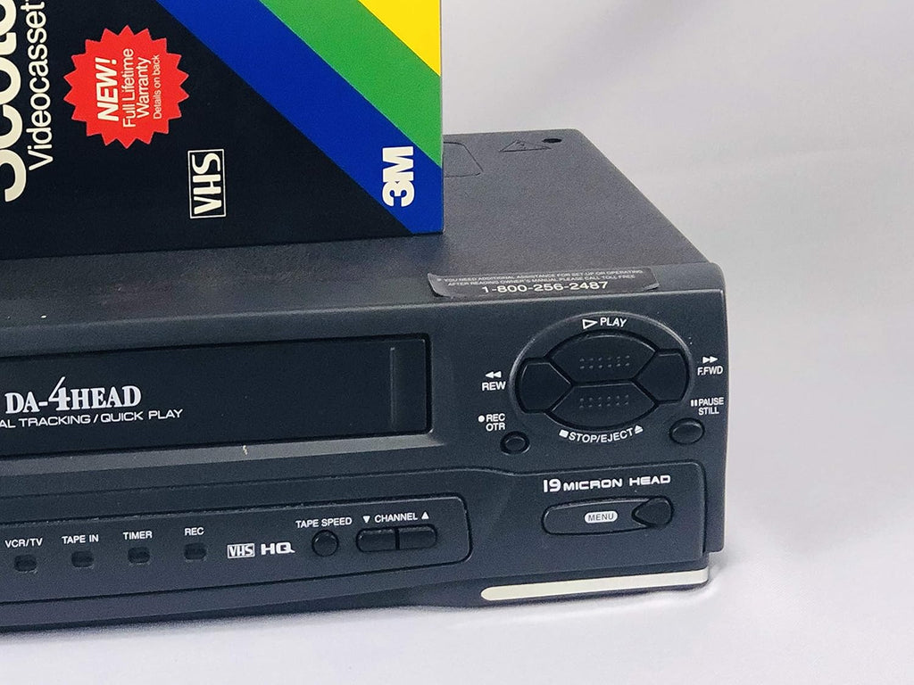 Emerson EWV401B Video Cassette Recorder Player VCR Da-4Head