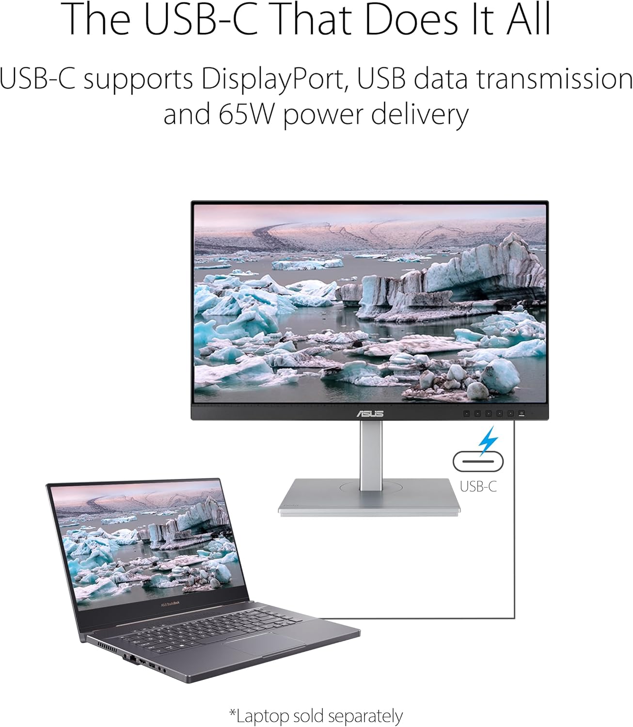 ASUS ProArt Display PA247CV 24-inch Monitor – IPS, Full HD (1920 x 1080), 100% sRGB, 100% Rec. 709, Color Accuracy ΔE < 2, Calman Verified, USB-C, Compatible with Laptop & Mac Monitor
