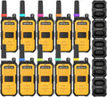 Retevis RB48A IP67 Waterproof Walkie Talkies Long Range Adults, Heavy Duty 2 Way Radio, Noise Reduction, Large PTT, 1000mW Speaker, 23-Hour, Rechargeable, for Manufacturing Construction (10 Pack)
