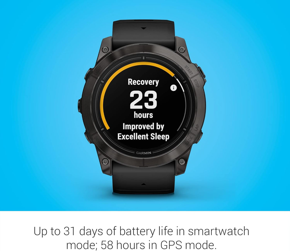 Garmin epix Pro (Gen 2) Sapphire Edition, 51mm, High Performance Smartwatch, Advanced Training Technology, Built-in Flashlight, Black (Renewed)