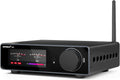 AIYIMA A80 Bluetooth Stereo Amplifier DAC HiFi Home Audio Component TPA3255 with PFFB,2 Channel Hi-Res Class D Power Amp | PC-USB COA Opt Inputs,Digital VU Meter | Pre-Out | TRS Balanced Input |Tone