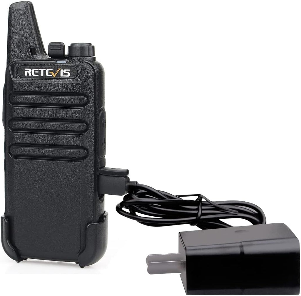 Retevis RT22 2 Way Radios Walkie Talkies,Rechargeable Long Range Two Way Radio, USB VOX Small Emergency 2 Pin Earpiece Headset,for School Retail Church Restaurant (Packed in Pairs with 5 Boxes)