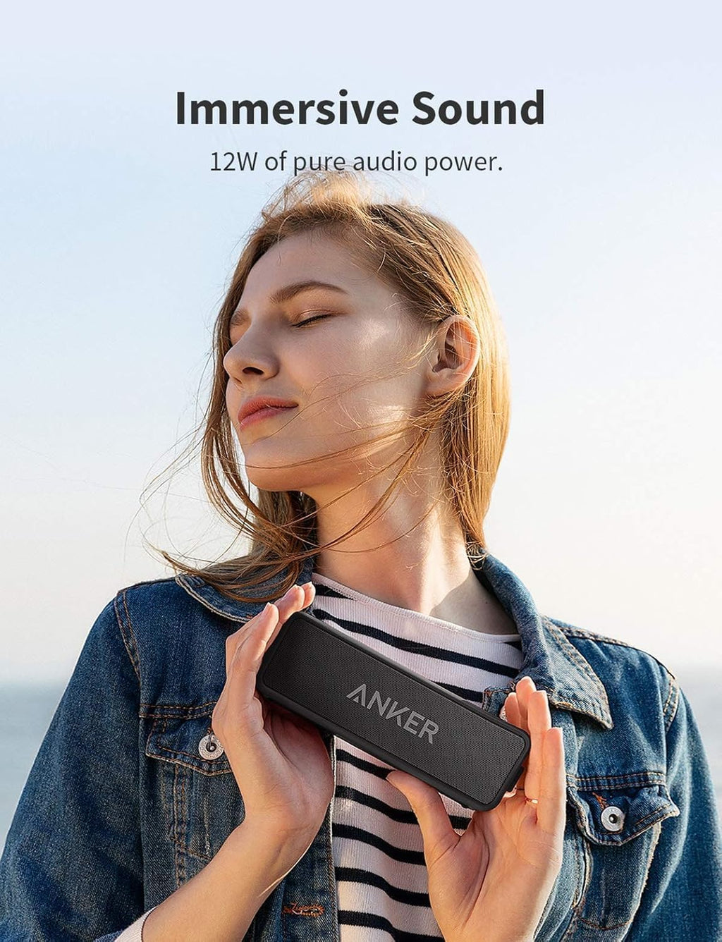 Anker Soundcore 2 & Soundcore Boom 2 Outdoor Speaker, 80W, Subwoofer, BassUp 2.0, 24H Playtime, IPX7 Waterproof, Floatable, RGB Lights, USB-C, Custom EQ, Bluetooth 5.3, Portable for Outdoors, Camping