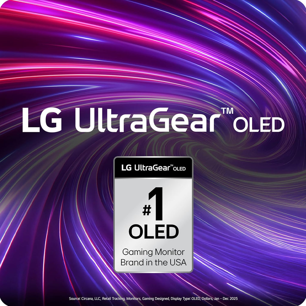 LG ‎27GS93QE 27-inch Ultragear OLED Gaming Monitor QHD 1440p 240Hz 0.03ms DisplayHDR True Black 400 AMD FreeSync Premium Pro NVIDIA G-Sync HDMI 2.1 DisplayPort Tilt/Height/Pivot Stand Black
