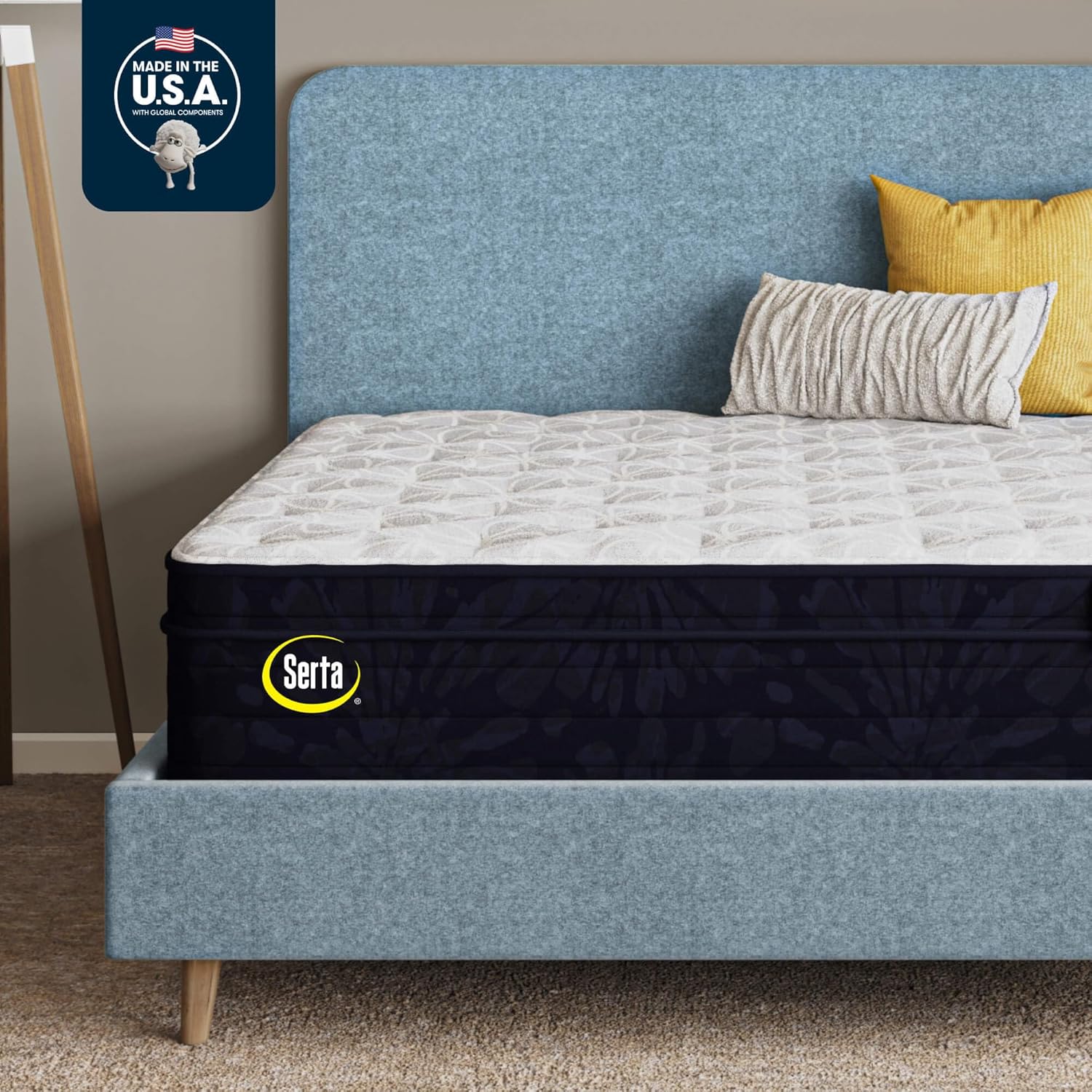 Serta Classic Clarks Hill 2.0, Plush Euro Top 12.5" Queen Mattress, Zoned Support, Cooling, Breathable and Pressure Relieving - 100 Night Trial, CertiPUR-US Certified