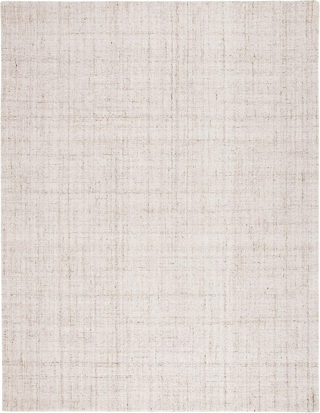 SAFAVIEH Abstract Collection Area Rug - 9' x 12', Ivory & Beige, Handmade Wool & Viscose, Ideal for High Traffic Areas in Living Room, Bedroom (ABT141D)