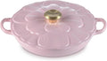 Le Creuset Enameled Cast Iron Signature Petal Braiser, 2.25 qt., Chiffon Pink w/Light Gold Knob