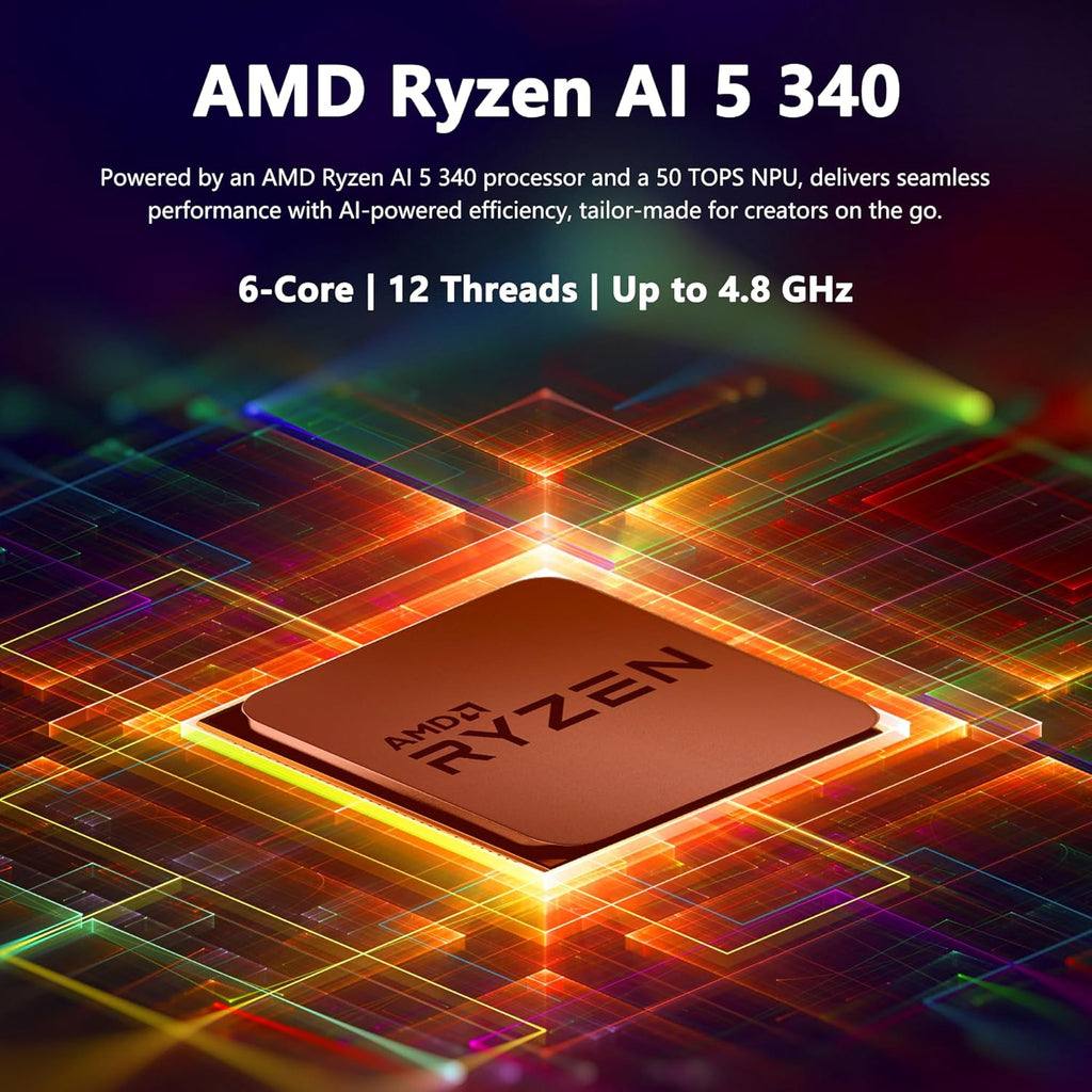 Lenovo Yoga 7 2-in-1 AI PC Laptop | 16" WUXGA IPS Touch | AMD Ryzen AI 5 340 (Up to 50 Tops) | 16GB DDR5 1TB SSD | for Creator Business Professional Wi-Fi 7 Stylus Win11 Pro w/DLCA Accessory