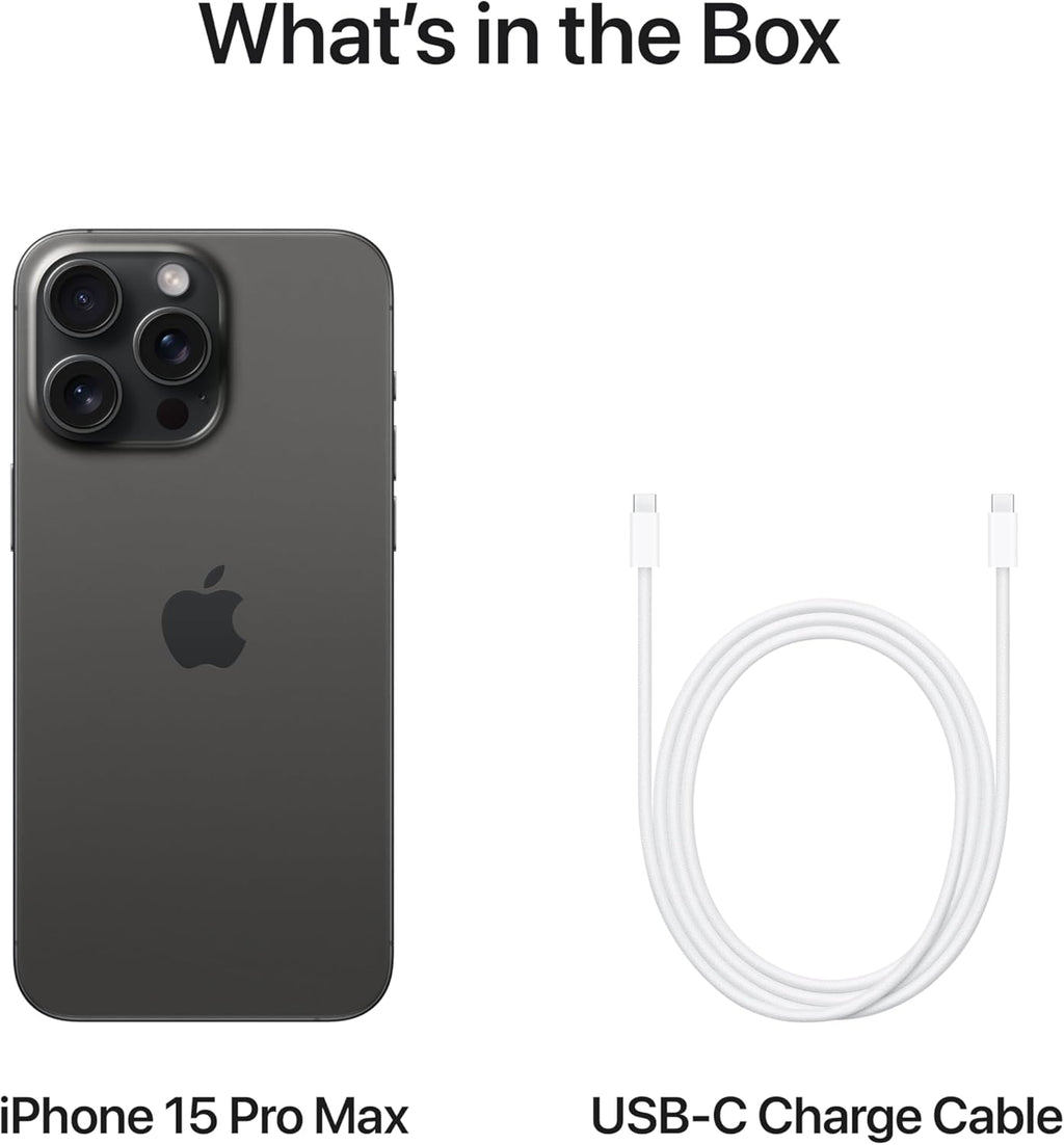 Apple iPhone (Renewed Premium) 15 Pro Max, 256GB, Black Titanium - Unlocked