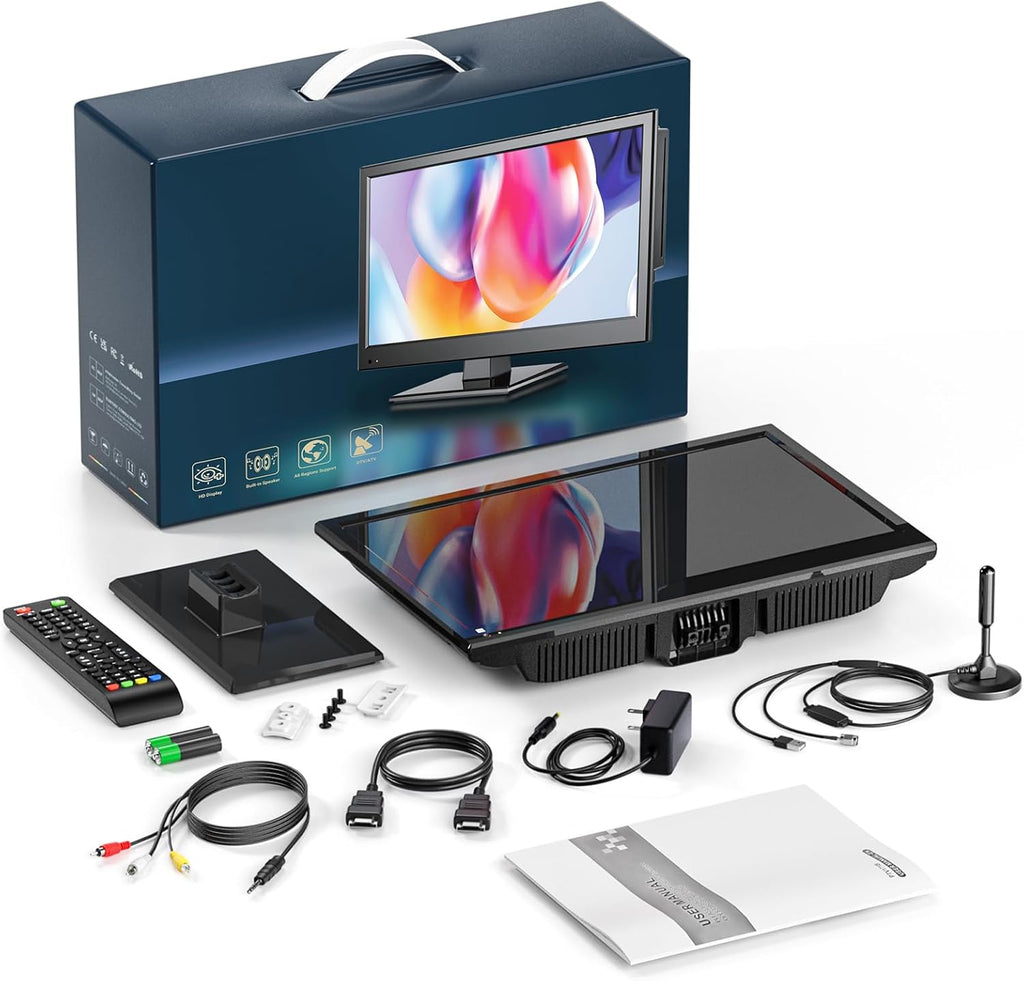 Desobry 16 INCH TV with DVD Player Built in 1080P LCD TV DVD Player Combo with HDMI USB Monitor for Home, Kitchen, RV Camper, or Office,RV TV