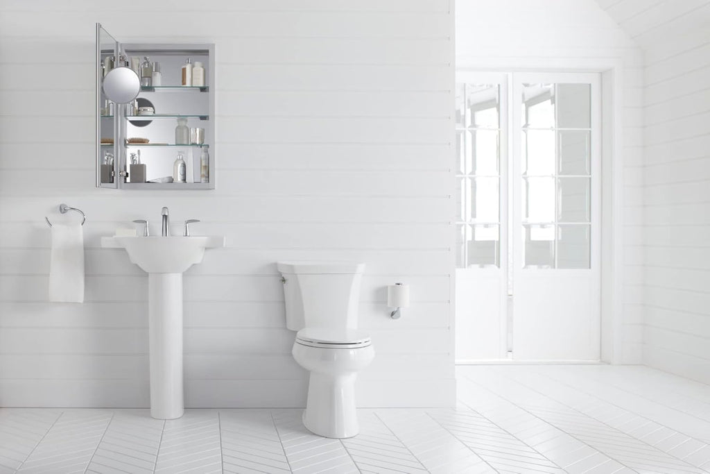 KOHLER K-28030-NA Verdera Medicine Cabinet with Slow-Close Mirror Door & Adjustable Shelves, Rectangular Frame, 20" x 40"