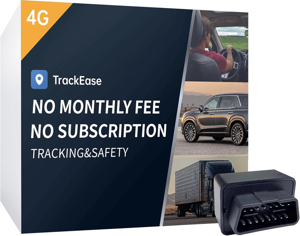 GPS Tracker for Vehicles, No Monthly Fee, No Subscription with Real-Time Tracking, 4G SIM and Data Included, Trip History, GeoFence, Speeding Alerts, Global Coverage, OBD, for Fleets & Families
