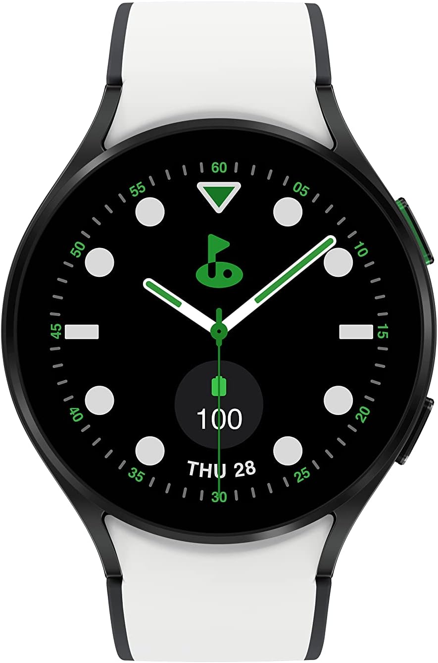 SAMSUNG Galaxy Watch 5 Golf Edition, 44mm Bluetooth Smartwatch w/ Body, Health, Fitness and Sleep Tracker, Improved Battery, Enhanced GPS Tracking, US Version, Gray Bezel w/Two-Tone Band