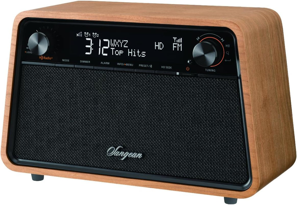 Sangean HDR-19 HD Radio/AM/FM-RDS/Bluetooth/AUX Premium Wooden Cabinet Radio