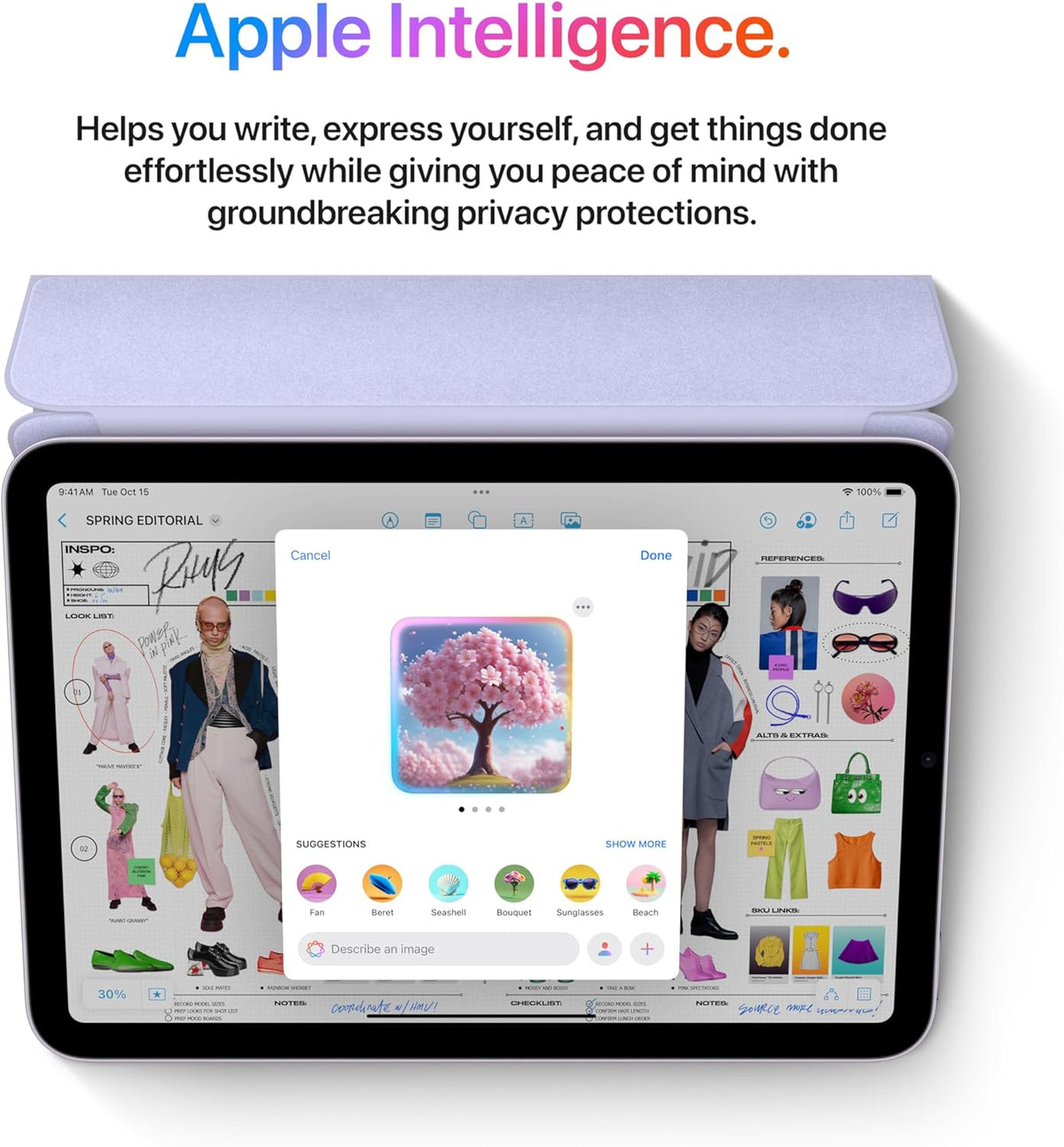 Apple iPad mini (A17 Pro): Apple Intelligence, 8.3-inch Liquid Retina Display, 128GB, Wi-Fi 6E, 12MP Front/12MP Back Camera, Touch ID, All-Day Battery Life — Purple