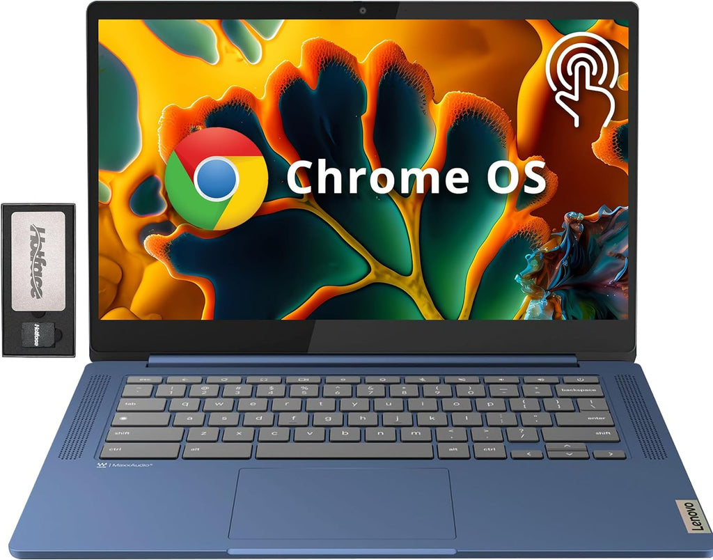 Lenovo IdeaPad Slim 3 Chromebook, 14″ FHD IPS Anti-GlareTouchscreen, MediaTek Kompanio 520, 4GB LPDDR4X, 224GB Storage(64GB eMMC+160GB Docking Station Set), Webcam, WiFi 6, Chrome OS, Blue