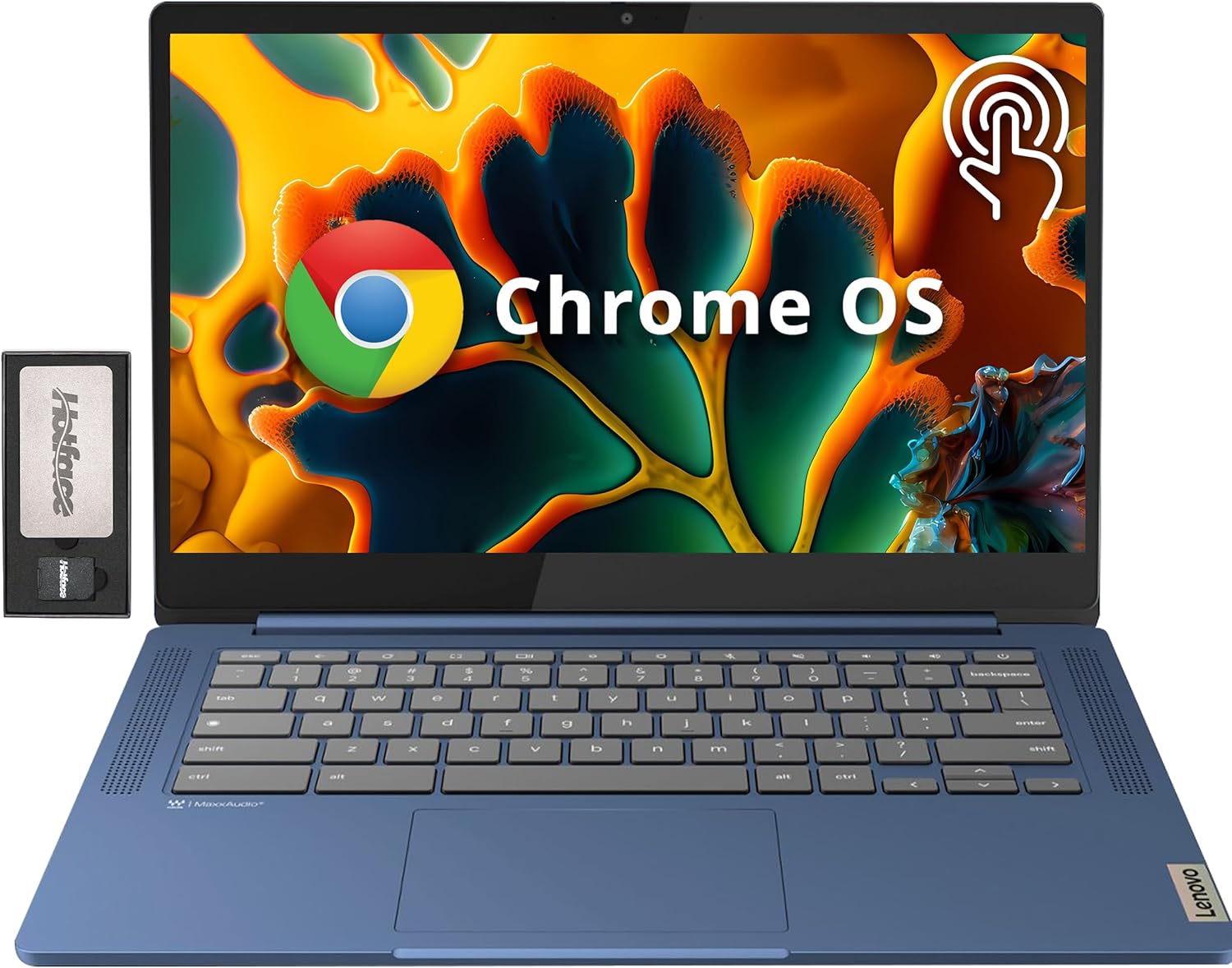 Lenovo IdeaPad Slim 3 Chromebook, 14″ FHD IPS Anti-GlareTouchscreen, MediaTek Kompanio 520, 4GB LPDDR4X, 224GB Storage(64GB eMMC+160GB Docking Station Set), Webcam, WiFi 6, Chrome OS, Blue