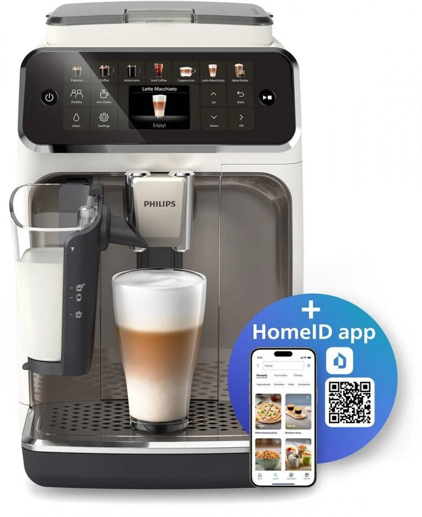 Philips Kaffeevollautomat Serie 4400 EP4443/70 LatteGo-Milchsystem Weiß Und Silber