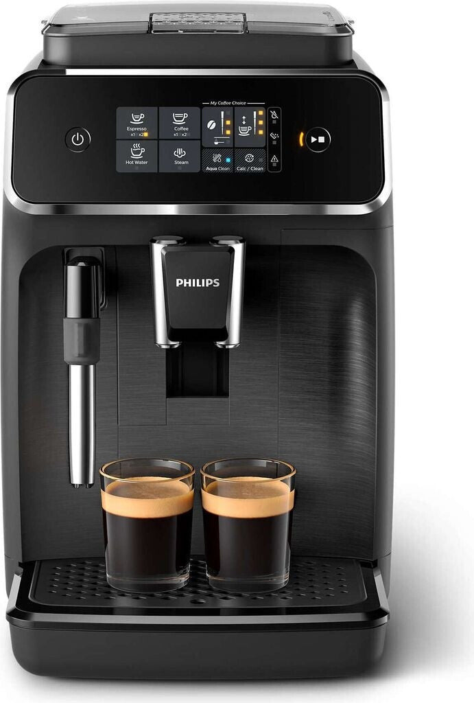Philips Kaffeevollautomat Series 2200 EP2220/10, mattschwarz, mit Milchaufschäumer, 1,8 Liter, Touchscreen, 2 Getränke