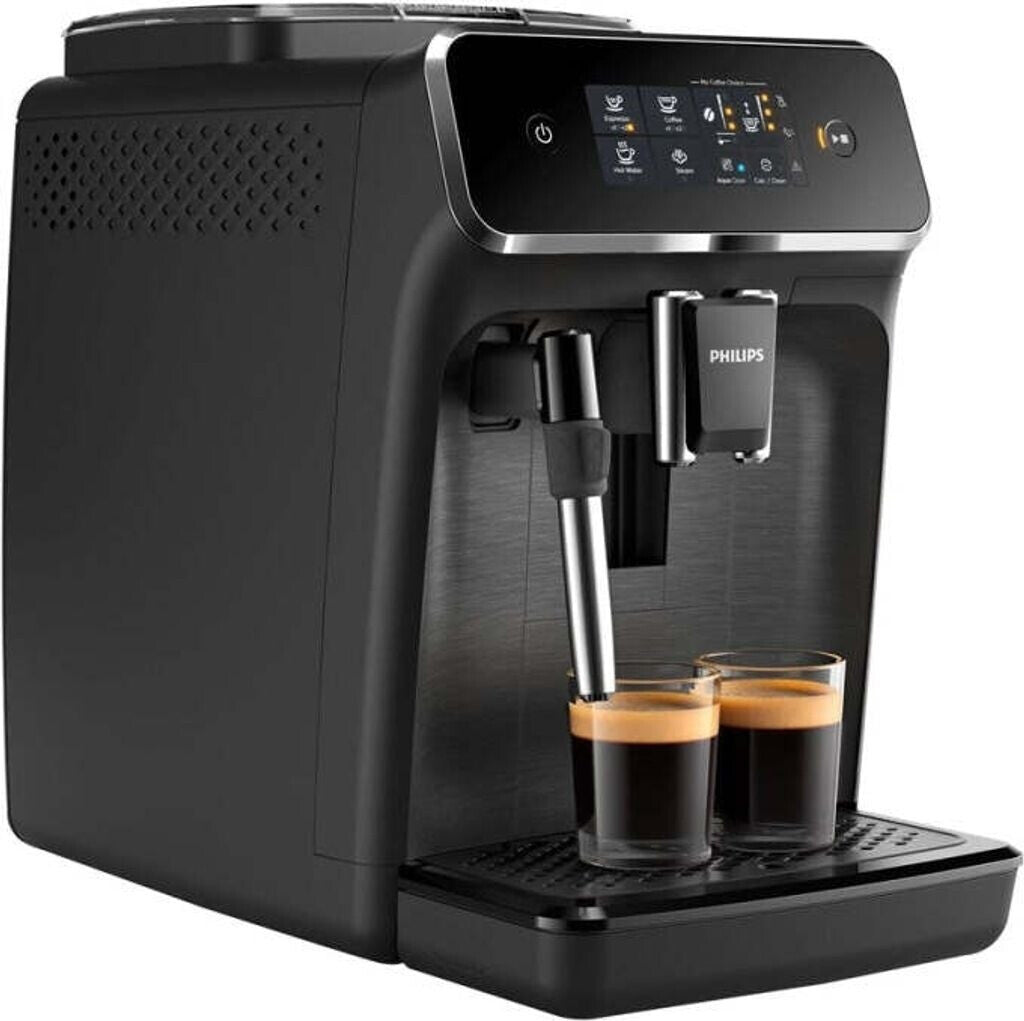 Philips Kaffeevollautomat Series 2200 EP2220/10, mattschwarz, mit Milchaufschäumer, 1,8 Liter, Touchscreen, 2 Getränke