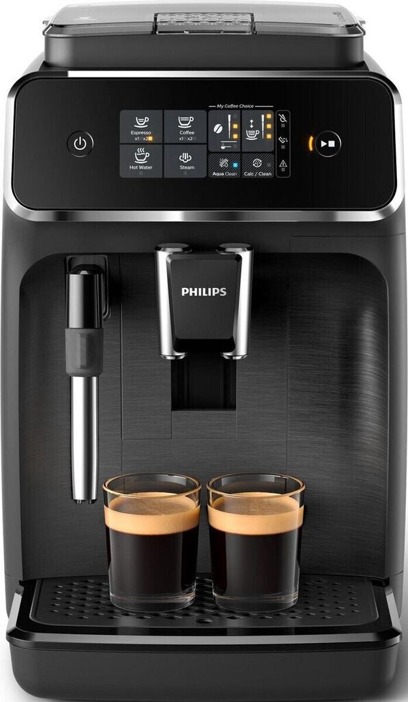 Philips Kaffeevollautomat Series 2200 EP2220/10, mattschwarz, mit Milchaufschäumer, 1,8 Liter, Touchscreen, 2 Getränke